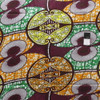 African Tribal Print T-5043 Multi-Color Polished Cotton Fabric By The Yard