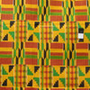 African Tribal Kente Print T-5033 Polished Cotton Fabric By The Yard