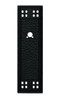 PN0045-MIB Matte Black Textured Vertical Cabinet Drawer Backplate