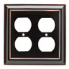 Franklin Brass W10537-OB Oil Rubbed Bronze Architect Double Duplex Cover Plate