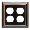 Franklin Brass W10537-OB Oil Rubbed Bronze Architect Double Duplex Cover Plate