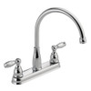 Delta 21987PC Foundations 2 Handle Center Set Kitchen Faucet Polished Chrome