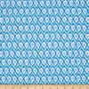 Corinne Haig PWCH002 Artichoke Garden Ikat Teal Cotton Fabric By Yd