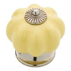 Liberty P32974-Y Chrome & Yellow Ceramic 1 1/2" Pumpkin Cabinet Drawer Knob