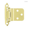 H0104AC-PB  3/8" Self Closing Inset Hinge Brass Plate Set of 10