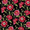 Henry Glass 1192 Poppy Perfection Sm Poppy Flower Quilting Fabric By Yd