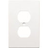 Hampton Bay W32732-PW Subway Tile Single Duplex Cover Plate Pure White