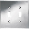 W66892-PC Concave Double Switch Cover Wall Plate Polished Chrome