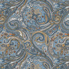 Studio E 4960 Running Free Paisley Blue Cotton Fabric By Yard