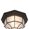 Serge Collection Oil Rubbed Bronze Outdoor Flush Mount Light