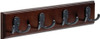LIBERTY 165544 16" Hook Rail w/ 4 Double Prong Hooks Cocoa & Soft Iron