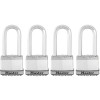 Master Lock M5XQLJ 4-Pack 2.058-in Steel Keyed Padlock