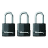 Master Lock M115XTRILF Magnum Laminated Steel Keyed Padlock w/ 1-1/2" Extra Long Shackle 3-Pack