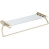 Delta Zura 77480-PN 24" Bath Towel Bar w/ Glass Shelf Polished Nickel Finish