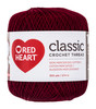 Red Heart Classic Burgundy  300 yd/274m 100% Mercerized Cotton Crochet Thread