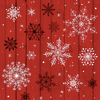 Studio e Christmas Memories 5258-88 Snowflakes on Wood Grain Red Cotton Fabric By Yard