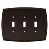 Liberty W35608-CO Mandara Coco Bronze Triple Switch Cover Plate