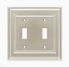 BRAINERD W36318-SN Windmere Satin Nickel Double Toggle Switch Wall Plate Cover