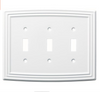 Liberty W36404-PW Classical Emery Triple Switch Pure White Cover Plate