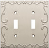 Franklin Brass W35073-SN Classic Lace Satin Nickel Double Switch Wall Plate Cover