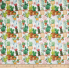 Stof of France Valley Cacti Vert Green Cotton Quilting Fabric By The Yard