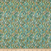 Stof of France Kruger Allover Teal Cotton Quilting Fabric By The Yard