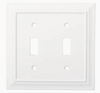 Brainerd W31561-PW Pure White Architect Double Switch Wall Plate Cover