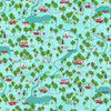 Studio E Roamin' Holiday 5505-11 Campsite Map Lt Blue Cotton Fabric By Yard