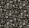 Studio E Le Poulet 5460-99 Sm Wildflower Allover Black Cotton Fabric By Yard