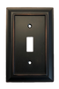 Brainerd W10087-BZM Architect Matte Bronze Single Switch Wall Plate Cover