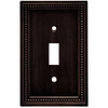 Liberty W10097-VBR Beaded Venetian Bronze Single Switch Wall Plate Cover