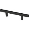 Brainerd BAR076Z-FB 3" European Flat Black Bar Drawer Pull 10 Pack