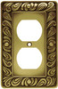 Franklin Brass Antique Brass Paisley Single Duplex Single Duplex Wall Plate 3 Pack