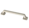 Liberty P40125C-SN 5 1/16" Notched Backplate Cabinet & Drawer Pull Satin Nickel