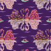 Blank Quilting Swan Lake Swans Purple Cotton Fabric By The Yard
