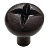 142353 HomeGrown Hardware 1 1/8" Wrought Iron Split Cabinet Drawer Pull Knob