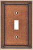 Brainerd 135764 Ruston Sponged Copper Single Switch Wall Plate Cover