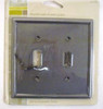085-03-3584 Old World Pewter Framed Double Switch Cover Plate