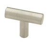 P01025C-SS 1 1/2" Stainless Steel Bar Knob Drawer Pull