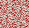 Henry Glass Tarrytown Floral Toile Tonal Cream Red Cotton Fabric By The Yard