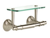 Delta HEXTN50-BN Toilet Paper Holder w/ Glass Shelf Brushed Nickel Finish