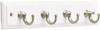 Franklin Brass LCKEYT4-WSE 9" 4 Hook Key Rail White & Satin Nickel Finish