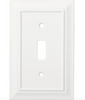 Brainerd W31557-PW Pure White Classic Architect Single Switch Wall Plate Cover
