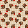 Henry Glass Timber Gnomies Tossed Beavers Beige Cotton Fabric By The Yard