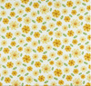 Henry Glass Bee You! Tossed Daisies White Fabric By The Yard
