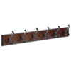 Liberty Hardware 165541  Six Scroll Hook Rack Cocoa and Soft Iron,  27-Inch