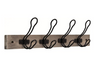 Liberty R39304-GFB 18" Rustic Wire Hook Rail Black & Graywash Finish