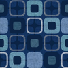 Blank Quilting 108" Quilt Back Geo Squares Navy Fabric By Yd
