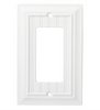 Brainerd W37232-PW Pure White Beadboard Single GFCI Decora Wall Cover Plate