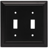 Brainerd Architectural W10085-FB Double Switch Cover Plate Flat Black